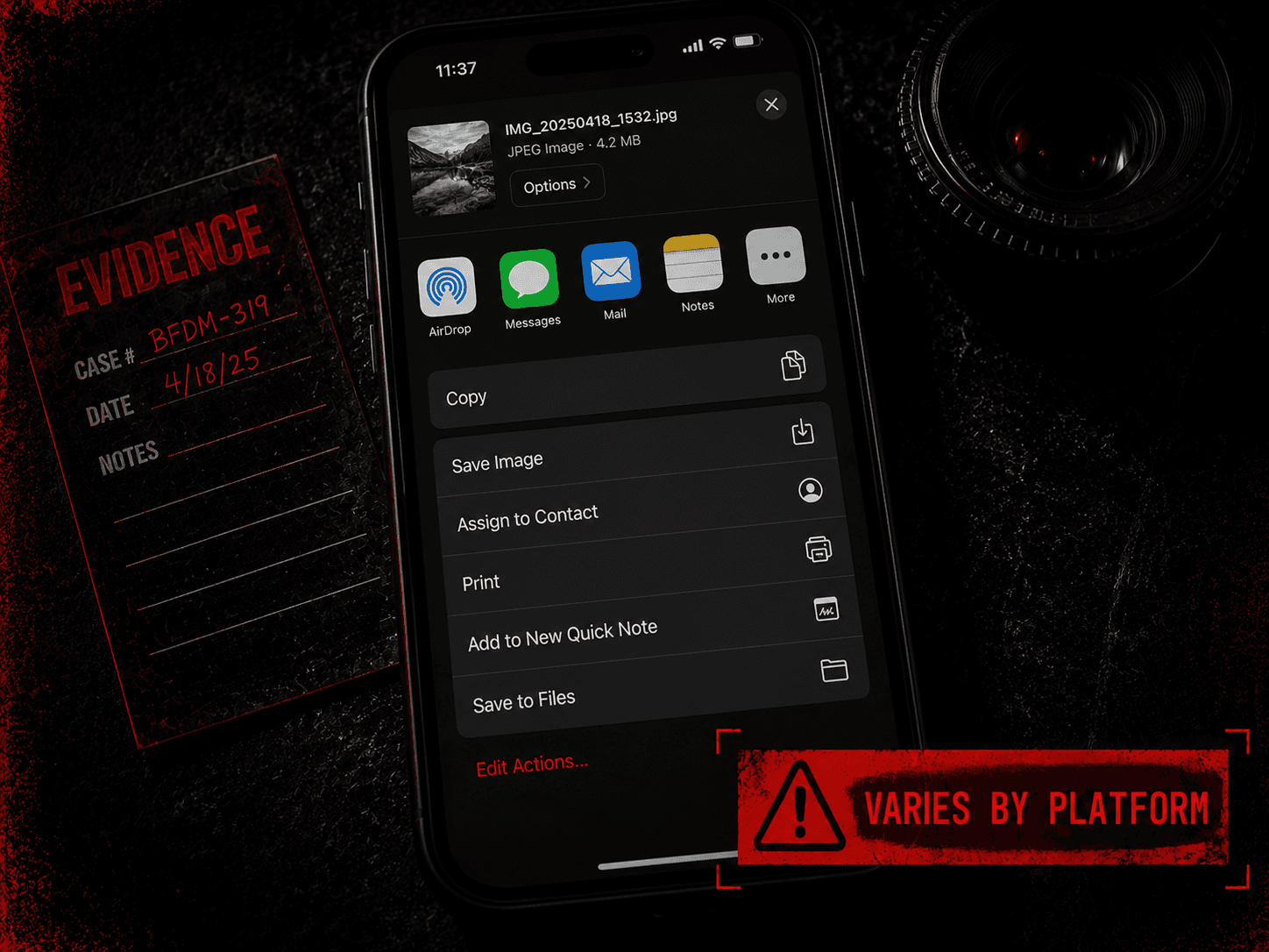 App file sharing metadata example